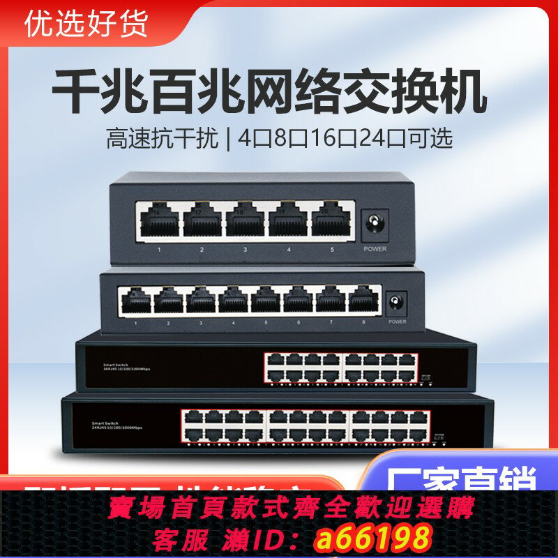 【臺灣公司 可開發票】千兆交換機4口8口16口24口網路五口八口百兆以太網監控分線分流擴展器商用家用防雷光纖路由器高速穩定1005G