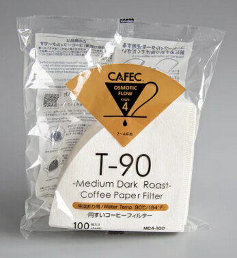 金時代書香咖啡 CAFEC 三洋 T-90 錐形漂白中深烘專用濾紙 04 2-4人用 100入/包 CFD-04-T-90-100W