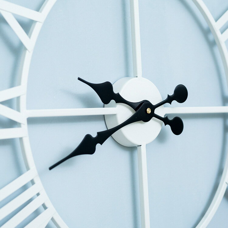熱賣款鐵藝靜音掛鐘創意客廳復古簡約裝飾壁掛金屬時鐘 鐘表