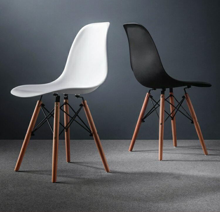 椅子 北歐現代簡約椅子創意凳子書桌椅辦公靠背椅家用實木餐椅