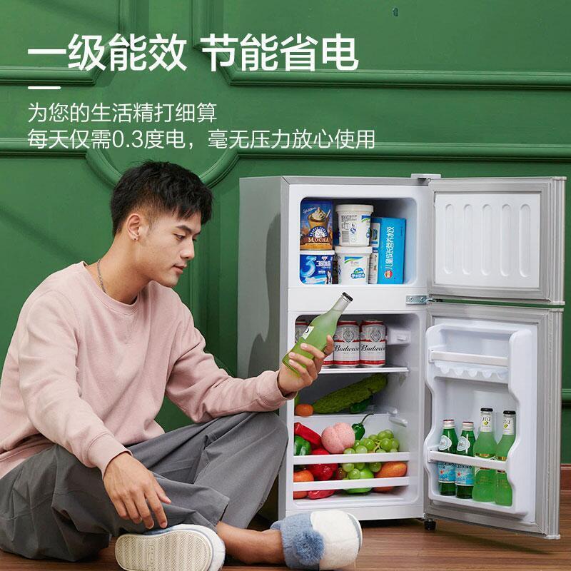 【可開發票】【新品上市】小冰箱家用小型宿舍出租房冷凍冷藏迷你雙開門電冰箱一級節能省電 2