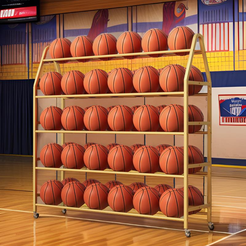 【最低價 公司貨】幼兒園籃球架收納架子兒童足球排球收納架移動球車培訓學校置球架 1