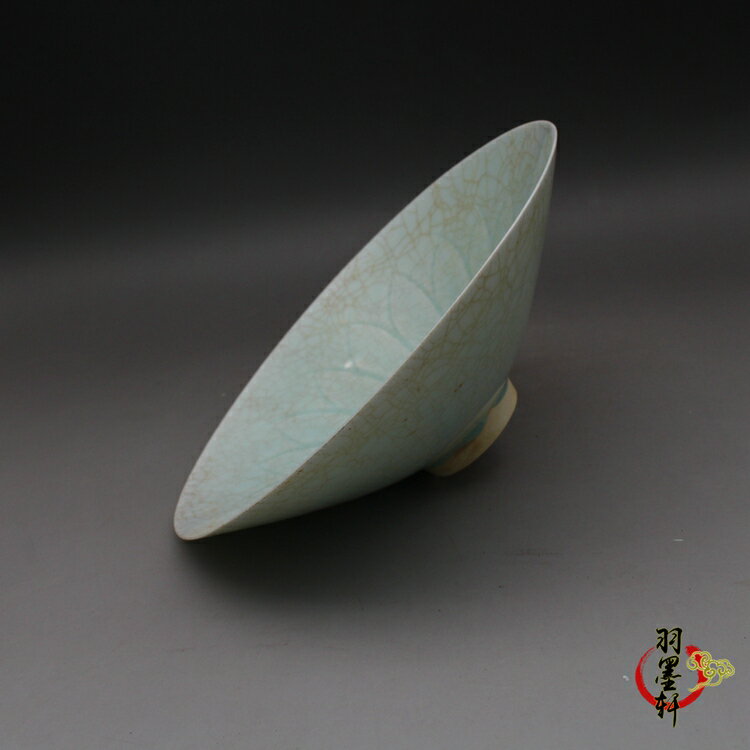 宋湖田窯影青釉刻花紋斗笠碗古董古玩仿古陶瓷器收藏羽墨軒| 協貿