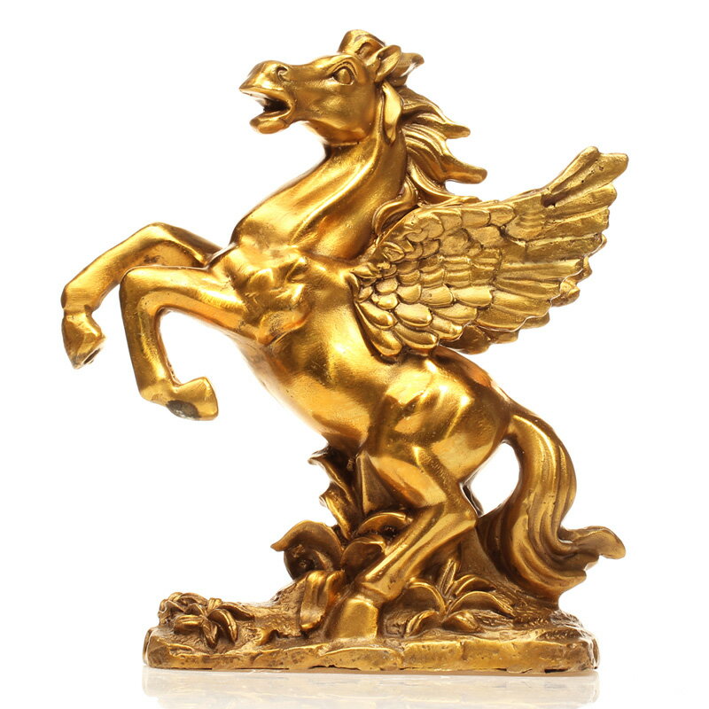 銅馬擺件馬上有錢馬上贏馬上發財辦公室家居生肖馬擺設小銅馬 1