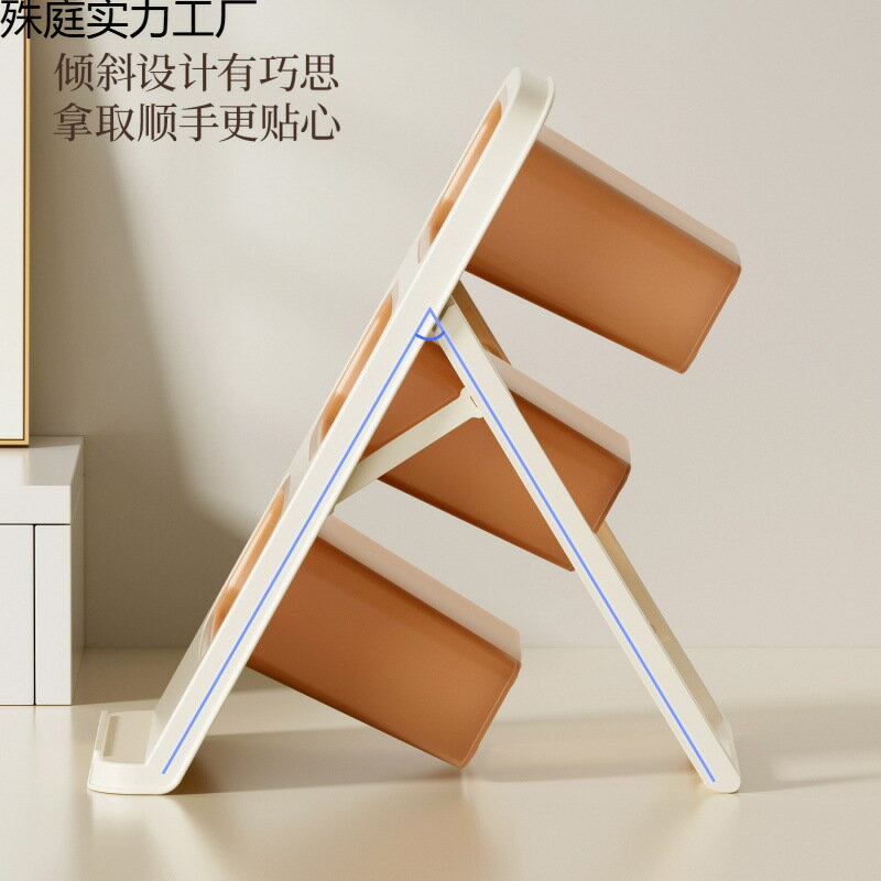 畫筆桌面收納盒大容量馬克筆斜插式筆筒辦公室多層學生文具收納盒 3