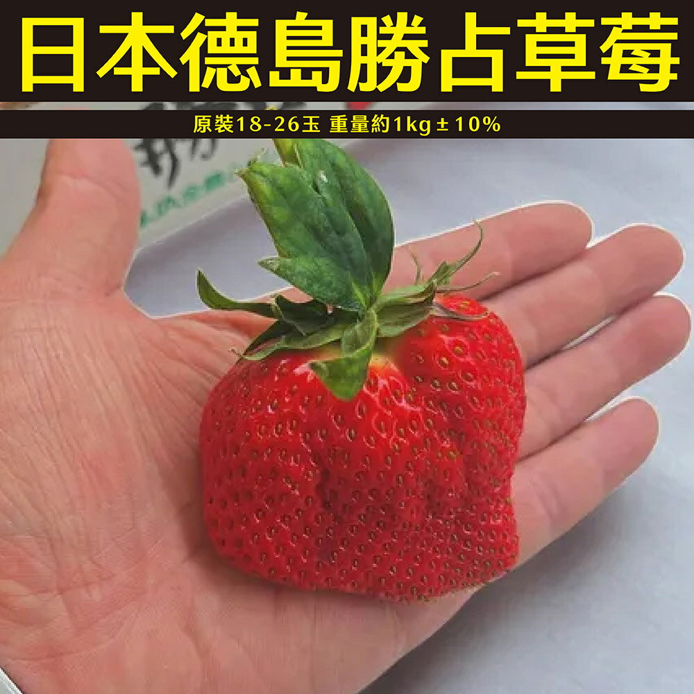 【仙菓園】日本德島勝占草莓 原裝18-26玉 重量約1kg±10%