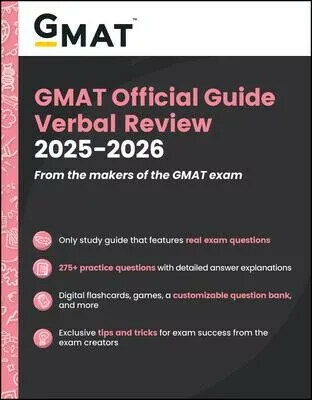 GMAT Official Guide Verbal Review 2025 - 2026: Book + Online Question Bank (1版) Gmac (Graduate Management Admission Coun 2025 John Wiley