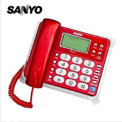 台灣哈理 三洋 SANYO 來電顯示有線電話 TEL-813  紅 / 白  2色