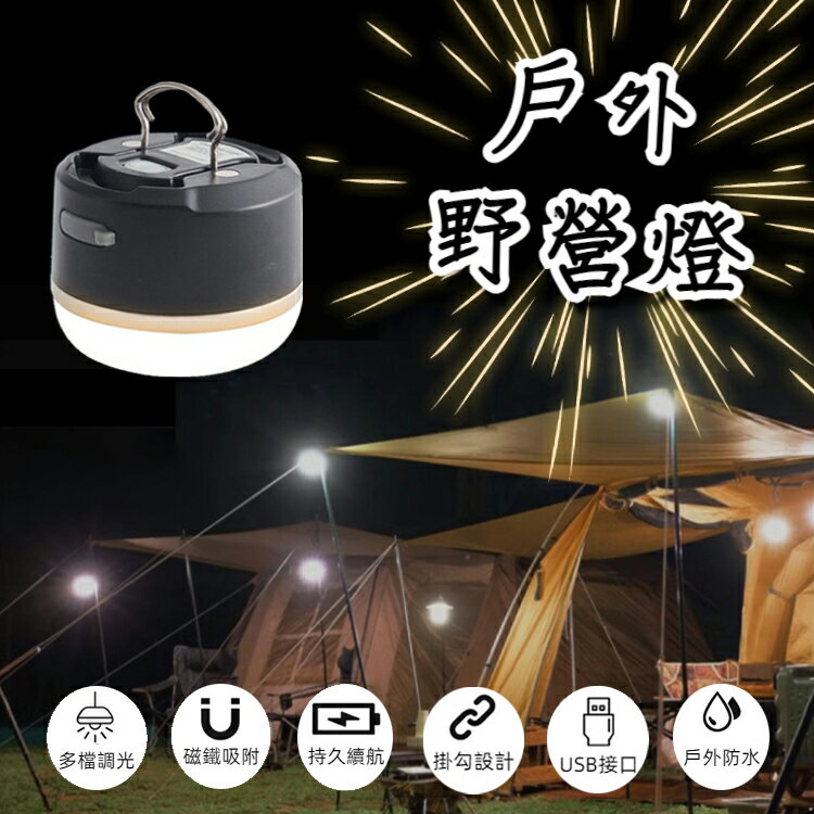 【贈收納袋】戶外野營燈 USB充電 防潑水 露營燈 帳篷燈 照明燈 提燈 吊燈 磁吸 復古燈 閃爍燈 氣氛燈 應急照明燈 停電