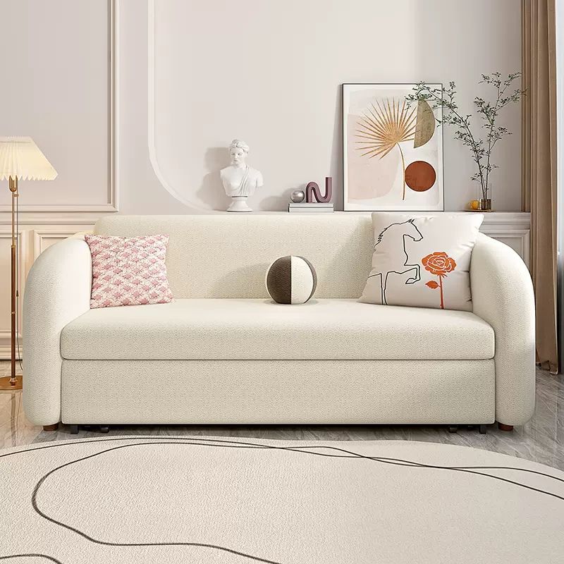 菲瑪仕奶油風2022新款網紅沙發床折疊兩用午睡抽拉式一體心形沙發