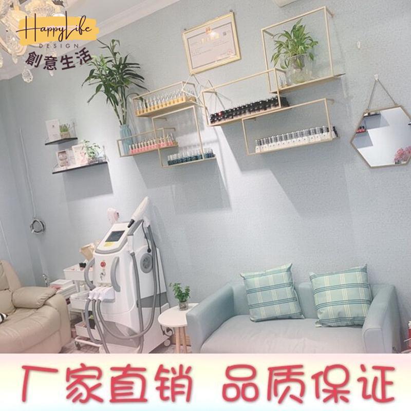 免運 工廠直銷 美甲架 展示架 壁掛架 置物架 美甲展示架壁掛網紅鐵藝多層架子化妝品店貨架掛墻墻上置物架ins附發票 新店開業 全館優惠 折扣