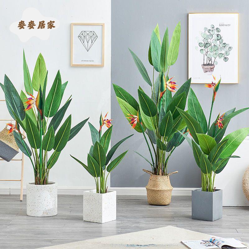鶴望蘭仿真植物大型假綠植模擬室內客廳假花仿真花天堂鳥盆栽擺件[DD0329003]