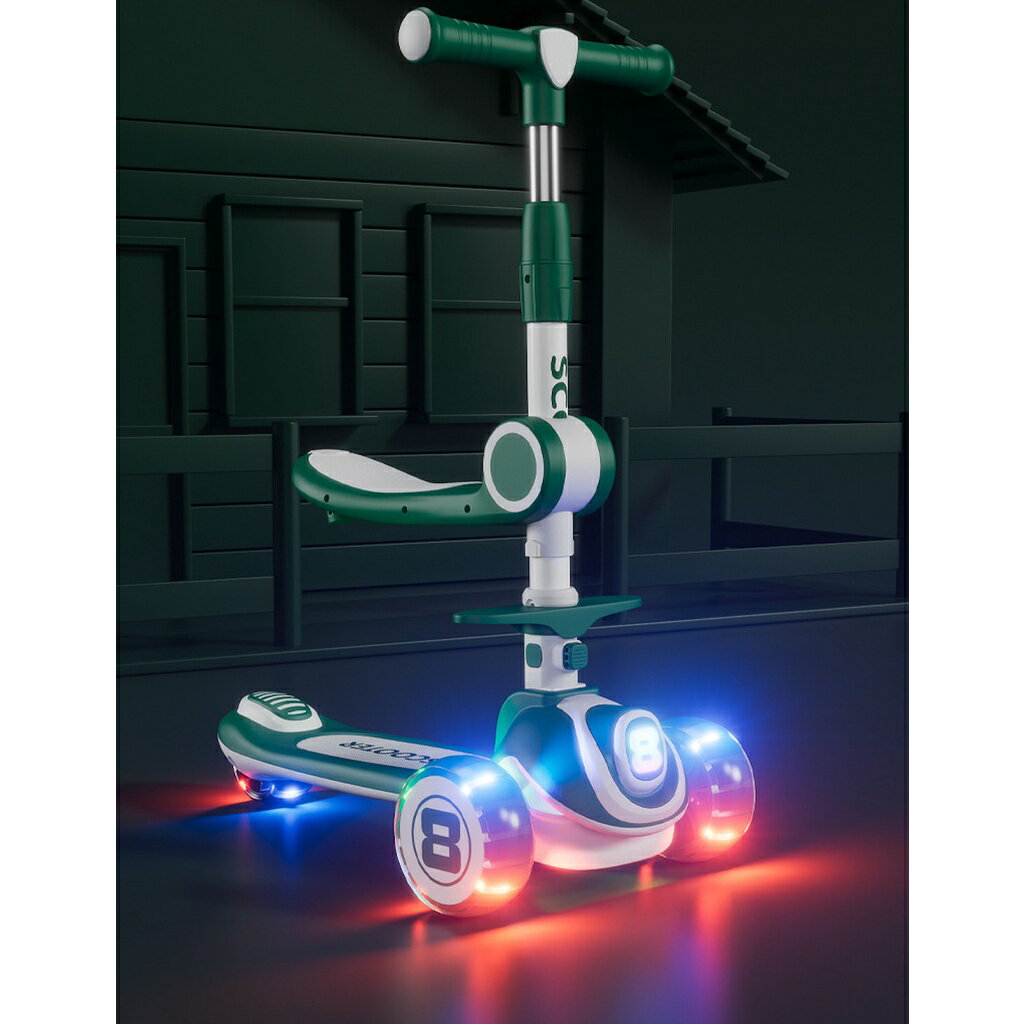 ISONA 成長型三合一滑板車 三輪滑板車 兒童滑板車 折疊滑板車 3輪兒童滑板車 滑步車 PP材質 可折疊 7