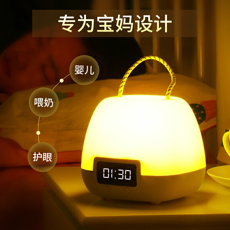 小夜燈嬰兒喂奶護眼床頭新生兒月子家用充電式遙控臺燈臥室睡眠燈