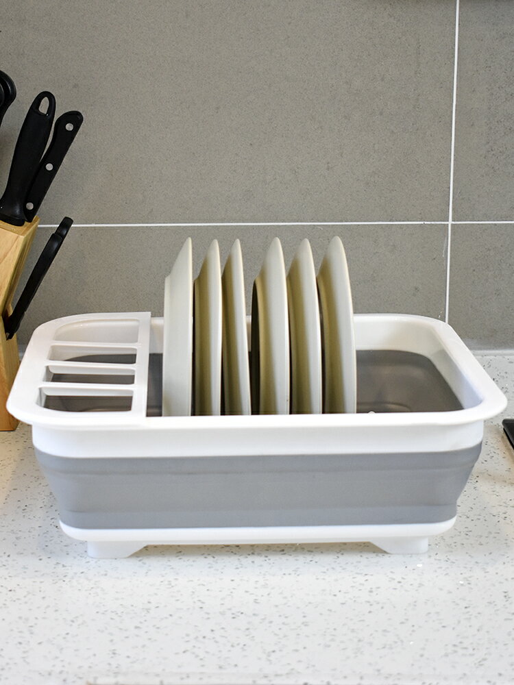 瀝水架水槽碗架可折疊收納儲物架放碗碟收納架子廚房置物架瀝水籃