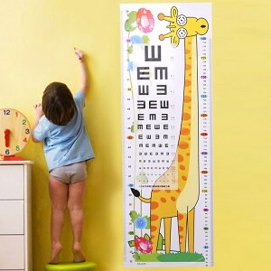 卡通身高墻貼測量尺貼畫寶寶貼紙兒童裝飾可移除墻貼創意墻紙自粘