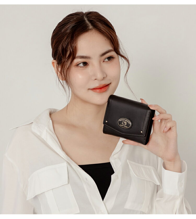 Hello Kitty - Arnold Palmer - 短夾 Morbidezza系列 - 黑色 5