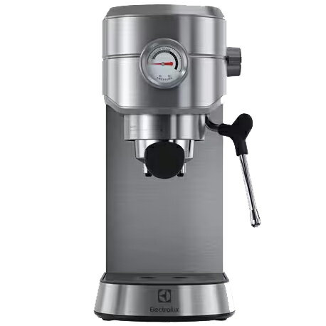 【Electrolux 伊萊克斯】極致美味 500 半自動義式咖啡機-文青壓力計款(E5EC1-31ST 極簡冰河銀)