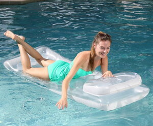 單雙人充氣浮床成人多人水上浮排遮陽漂浮氣墊網布休閑椅游泳圈