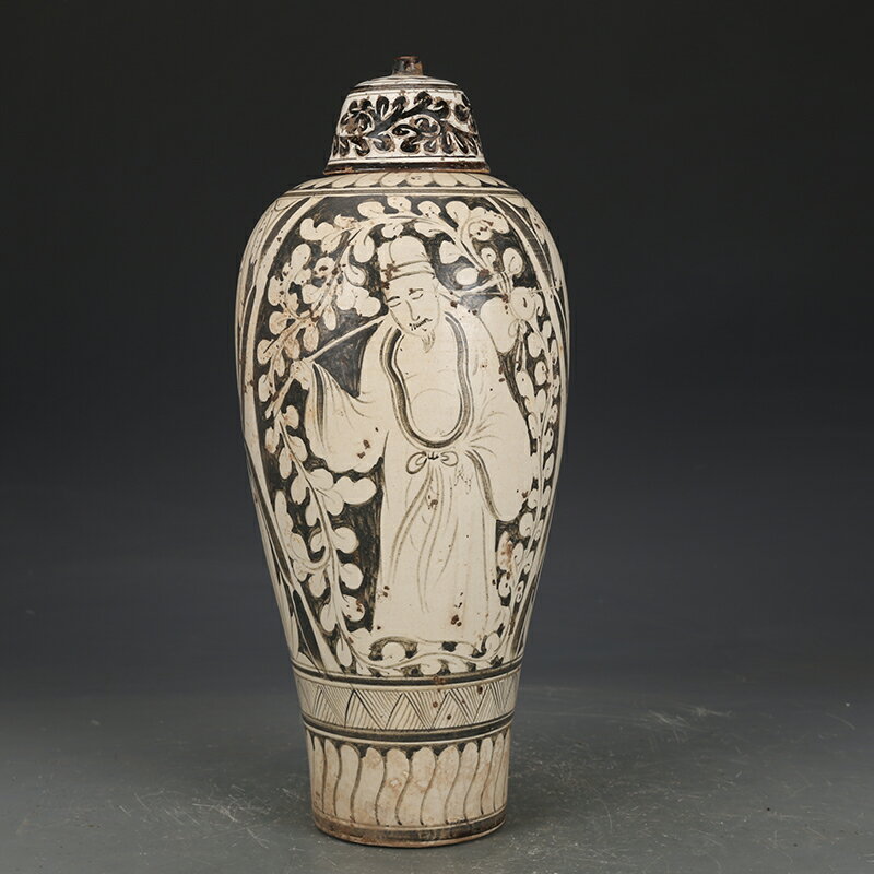 宋磁州窯彩繪人物紋梅瓶古董古玩收藏真品老物件瓷器老貨| 協貿國際 