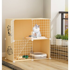 貓籠 別墅 超大自由空間111CM 家用貓砂盆室內兩層帶廁所 貓咪寵物貓舍貓屋