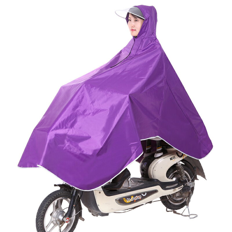 斐雨電動車雨衣單人電瓶車加大加厚透明大帽檐男女自行車雨披防水