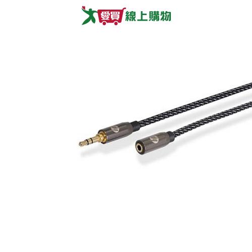 HP 專業3.5mm公對母編織音源線HP032GBBLK1.5TW-黑(1.5米)【愛買】