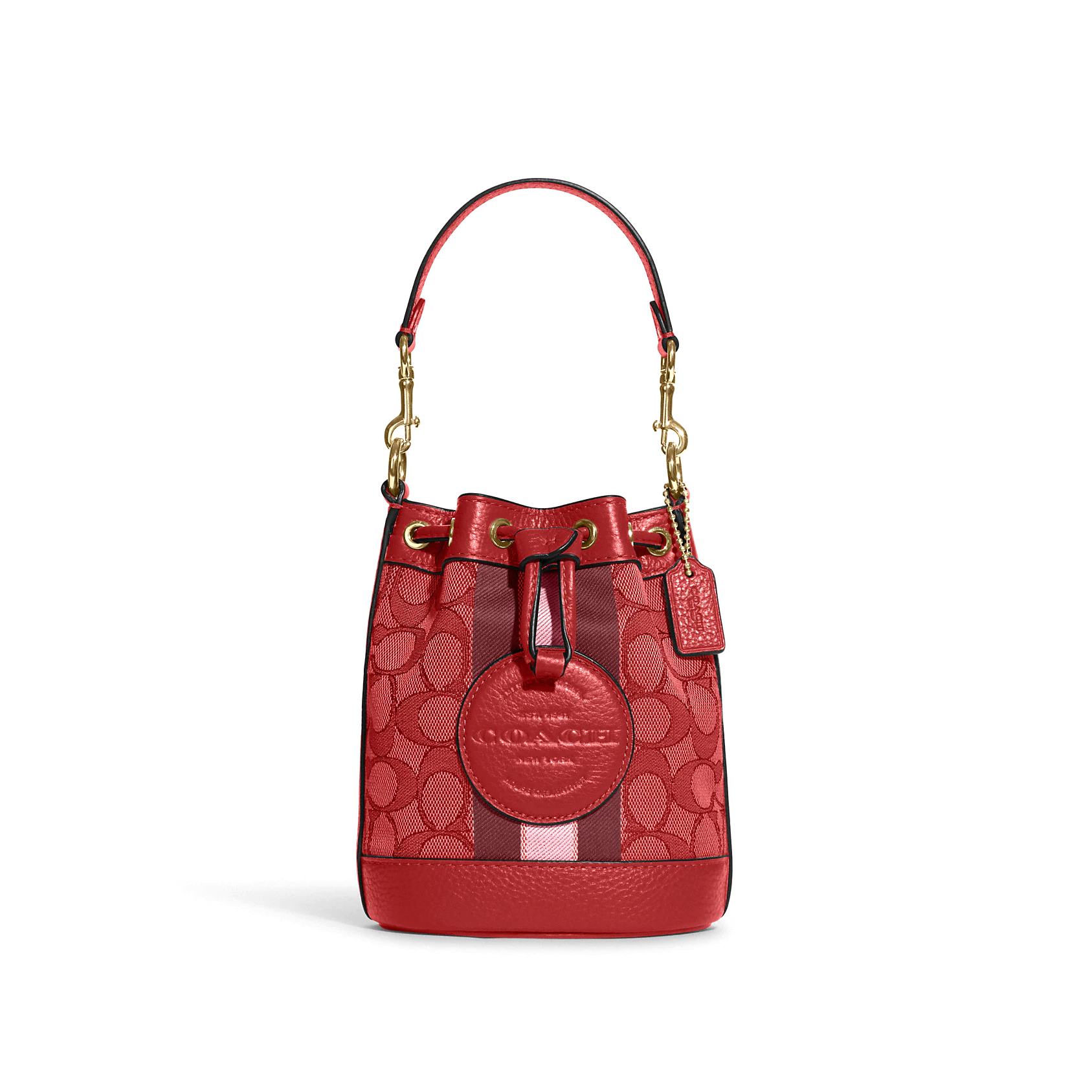 精選★COACH MINI DEMPSEY 香布雷標志條紋水桶包 C8322 (預購)~【夏日美包★菲尼斯 國際精品↘3折起】 7