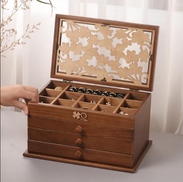 首飾盒 實木多層首飾收納盒大號公主歐式韓國木質首飾盒結婚生日禮物 樂居家百貨