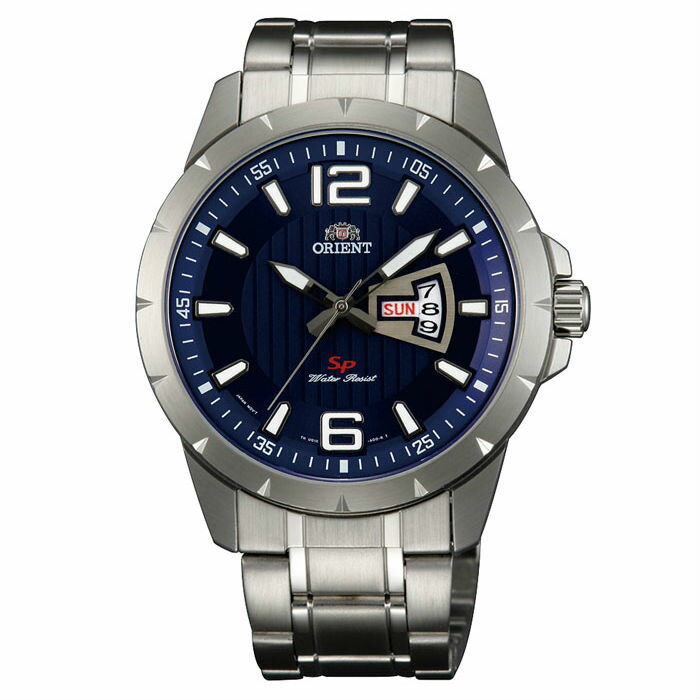Orient 東方錶(FUG1X004D)運動風石英腕錶/藍面43mm