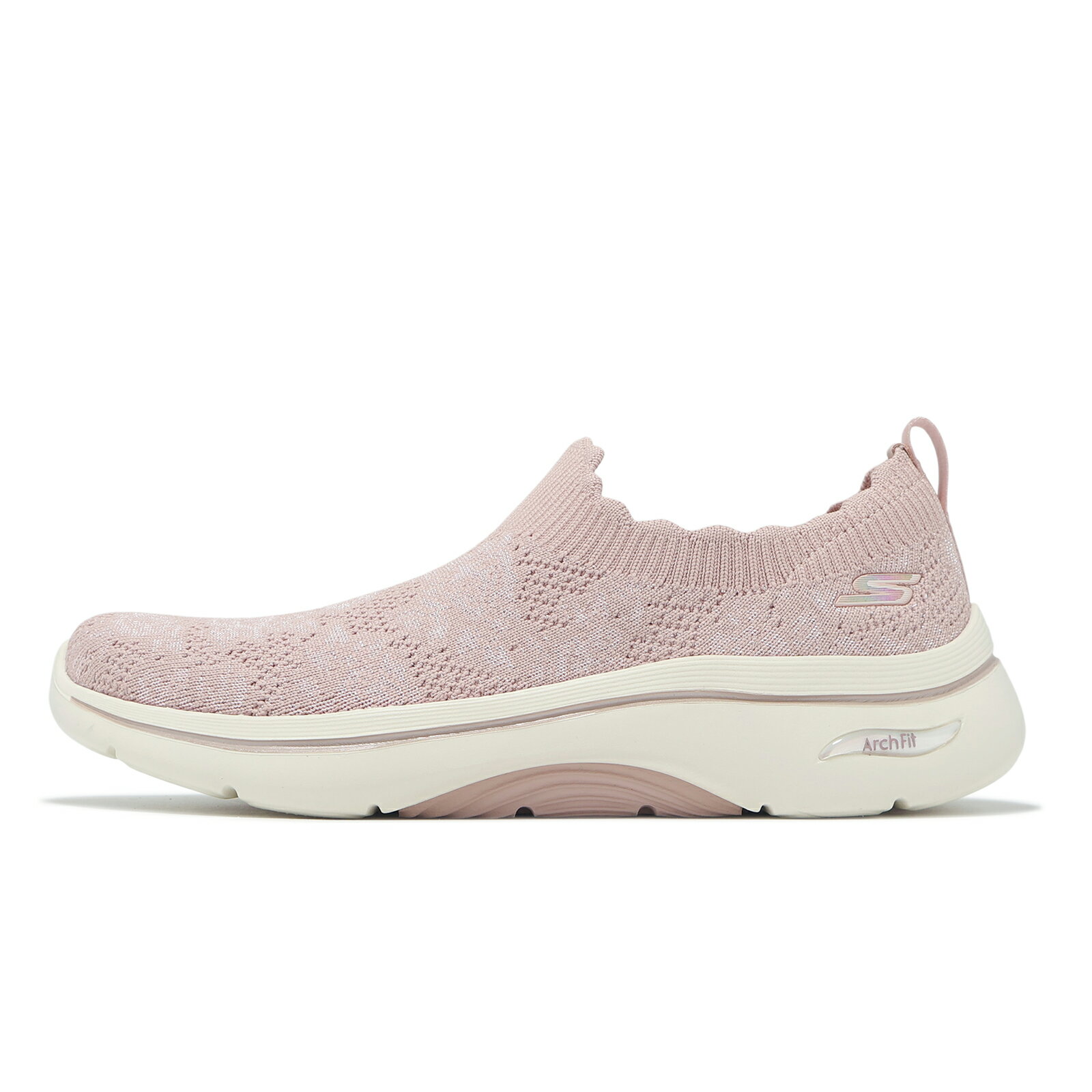 Skechers 休閒鞋 Go Walk Arch Fit 2.0 女鞋 粉紅 米 支撐 緩震 襪套 健走鞋 125329MVE