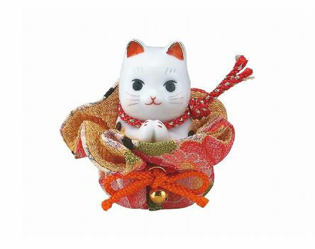 日本製【薬師窯】瀨戶純手工彩繪招福束口袋貓(小)Ykcat-7289【領券滿額再折千7/31止】