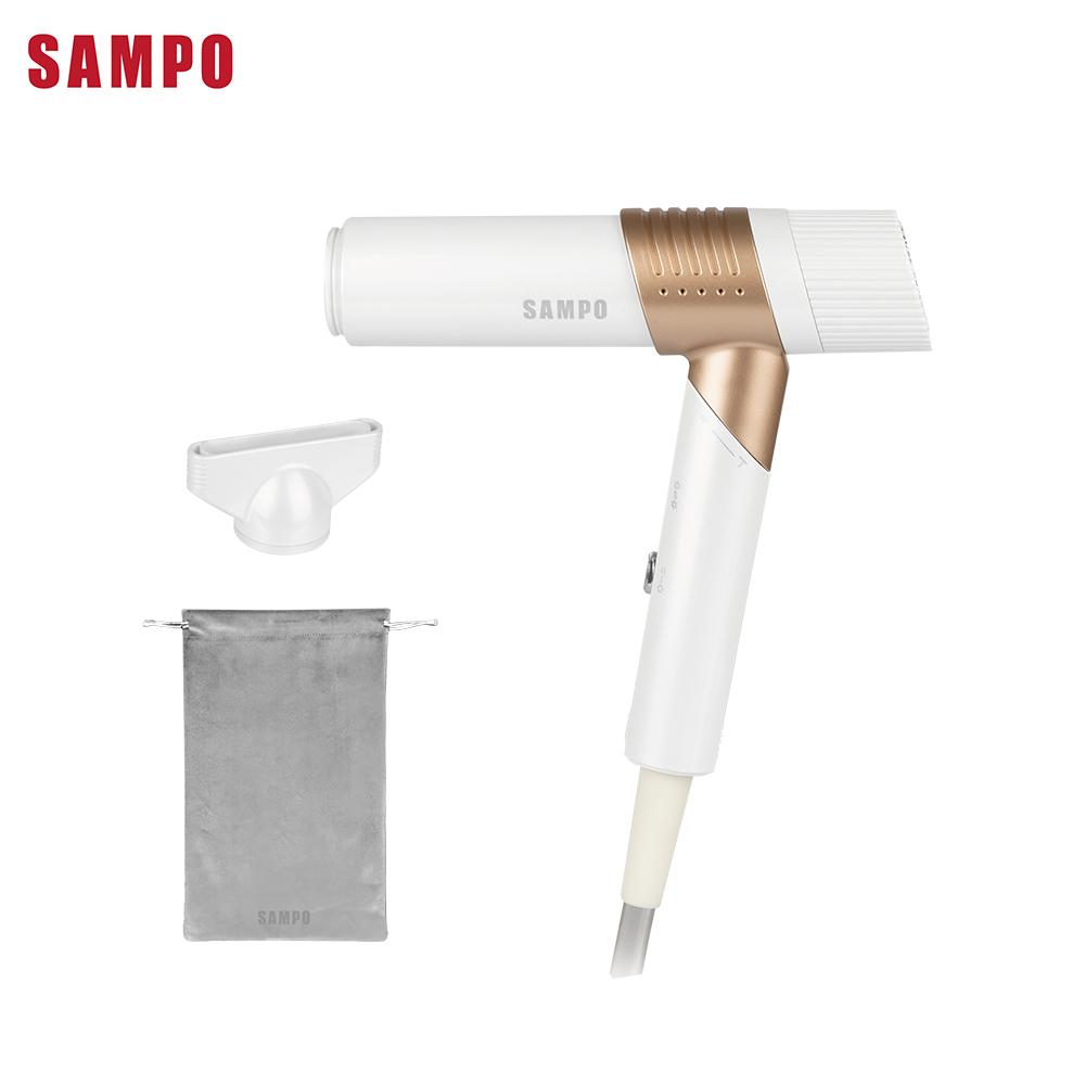 【贈美容古典手拿鏡】SAMPO ED-B24082VL 聲寶 折疊高速負離子吹風機 347G羽量級設計 高速乾髮 3