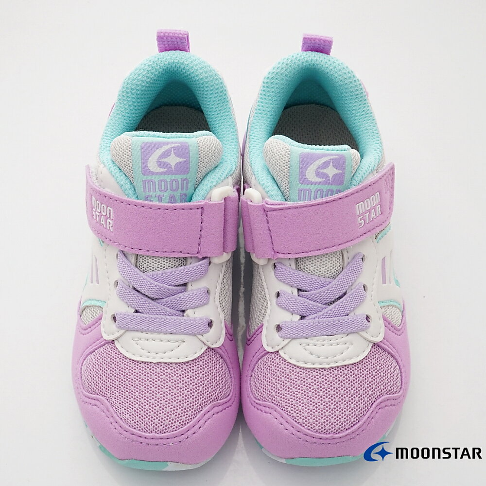 日本月星Moonstar機能童鞋HI系列寬楦頂級學步鞋款23239紫(中大童段) 4