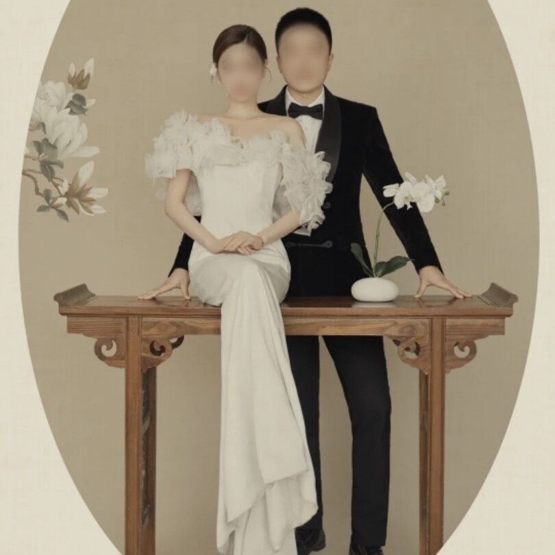 免運/ 可開票 快速出貨 新款古裝中式古典拍照道具實木長條凳 古風主題秀禾工筆畫長桌子