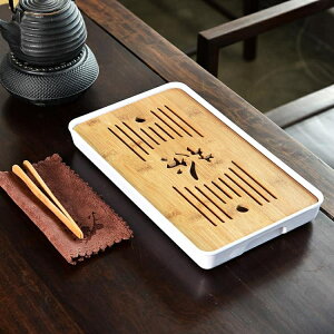 茶盤 小型家用實木茶盤托盤茶幾瀝水現代簡約半全自動一體套裝茶具配件