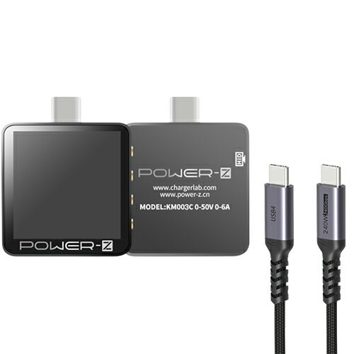 POWER-Z KM003C USB PD 測試儀+240W PD3.1 數據線(1M)-組合