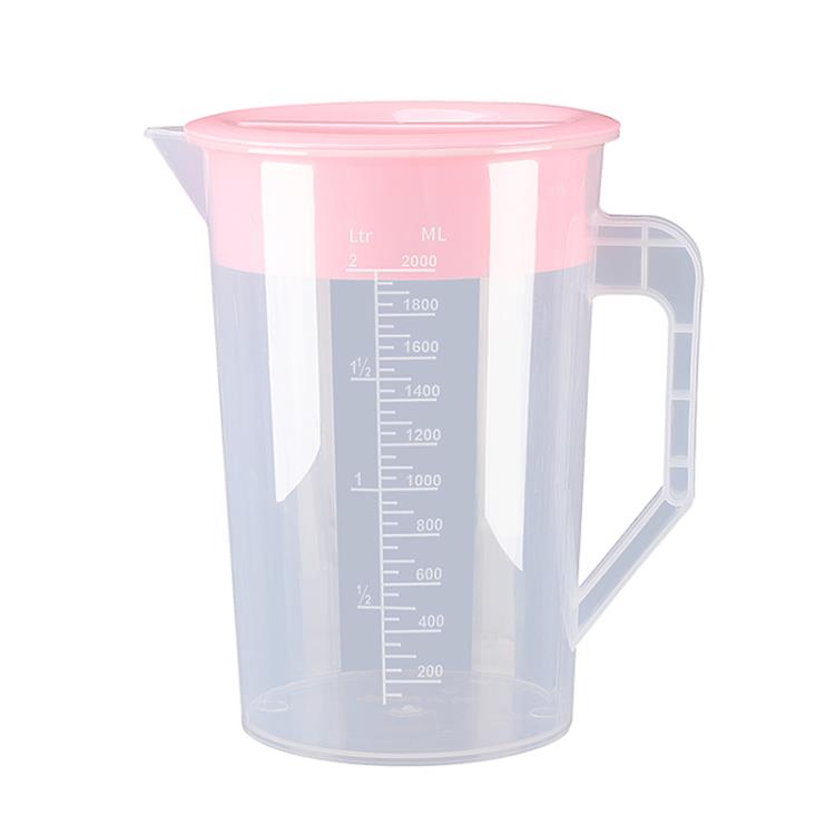 熱銷推薦-塑料冷水壺超大容量涼開水壺耐高溫家用奶茶店量杯帶蓋帶刻度商用【摩可美家】