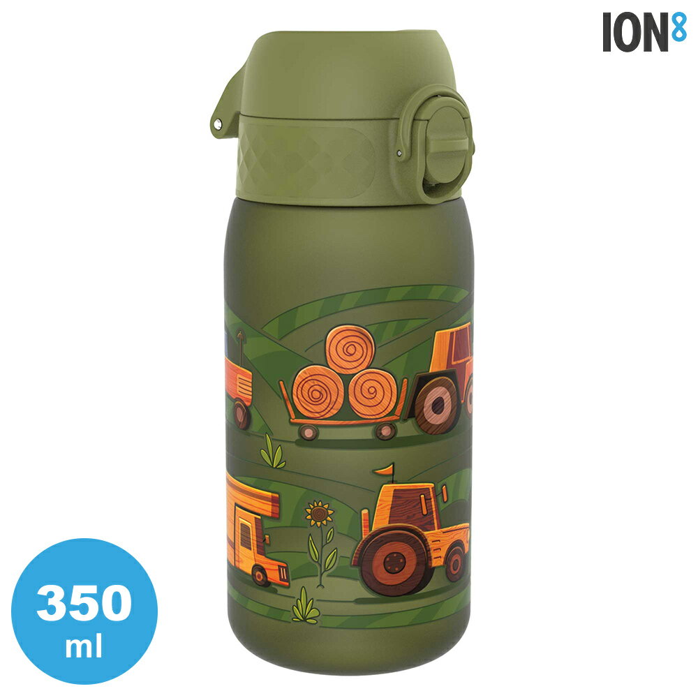 ION8 Small 運動休閒水壺I8RF350 / Farming Machines抹茶綠 (收納扣環) 350ml