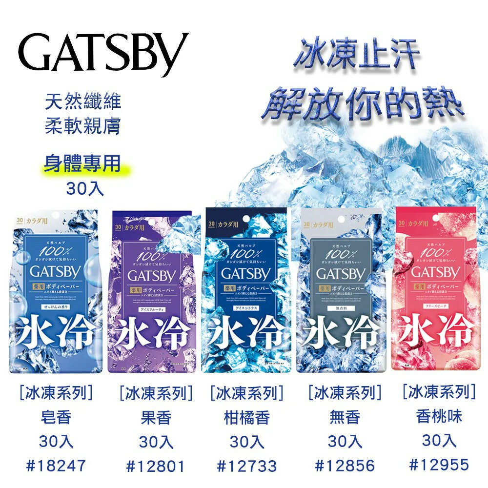 GATSBY 身體／臉部 專用濕紙巾