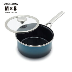 【德國Merten & Storck 】MxS單柄不鏽鋼琺瑯鍋 18cm漸層藍