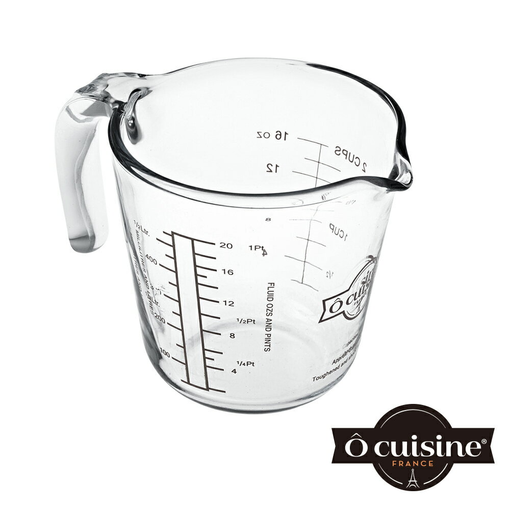 【O cuisine】耐熱玻璃調理量杯 (尺寸：0.25L / 0.5L)
