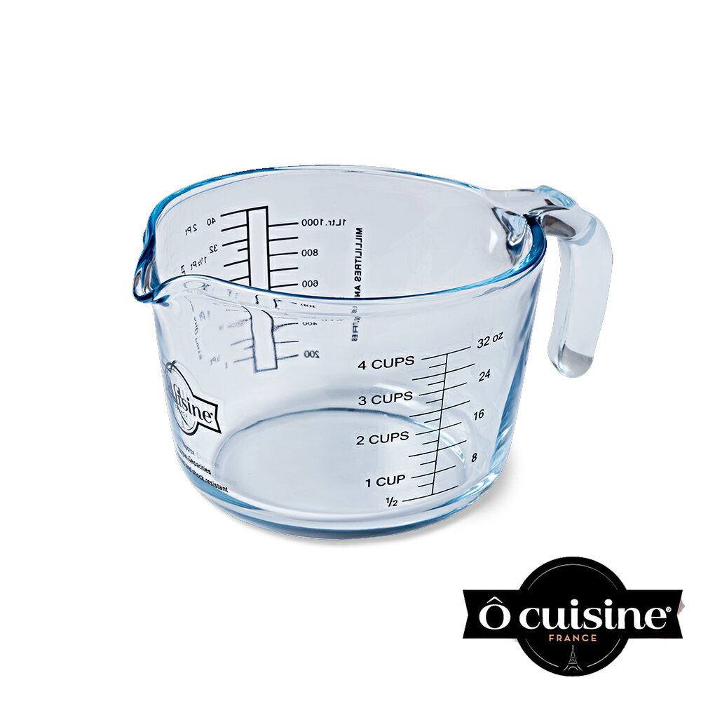 【O cuisine】耐熱玻璃調理量杯 - 1.0L