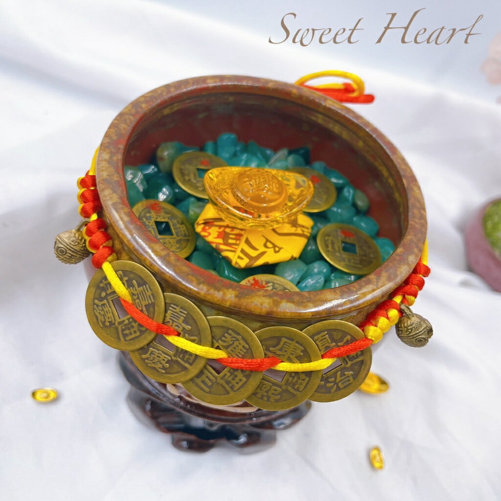 💯 鶯歌 五路財神 招財進寶 開運生財 聚寶盆 套組 七星陣 正財偏財 ❤️含淨化加持 含底座 1