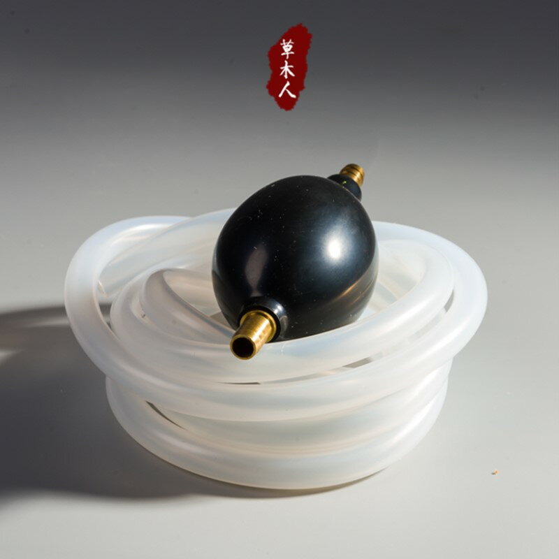 茶盤銅接頭硅膠排水管帶吸水球茶桶茶渣桶茶具茶道配件排水球