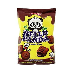X射線【C108476】Meiji Hello Panda 夾心餅乾-雙層巧克力,點心/零嘴/餅乾/糖果/韓國代購/日本糖果/零食/伴手禮/禮盒