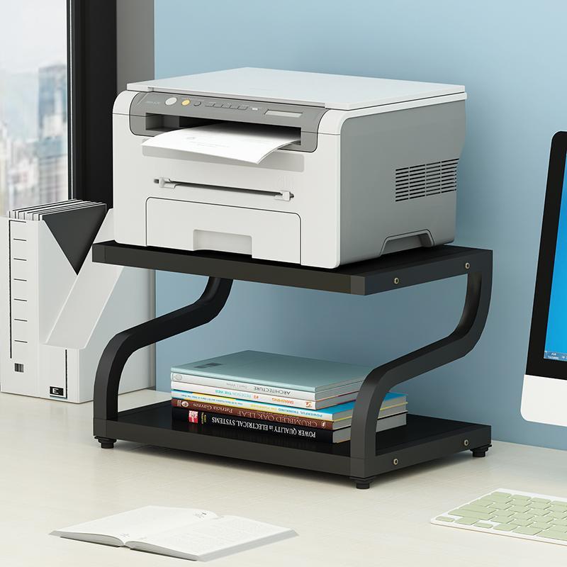 打印機架 置物架 辦公收納架 放打印機置物架桌面辦公室桌上收納架雙層復印機增高架創意多功能0522