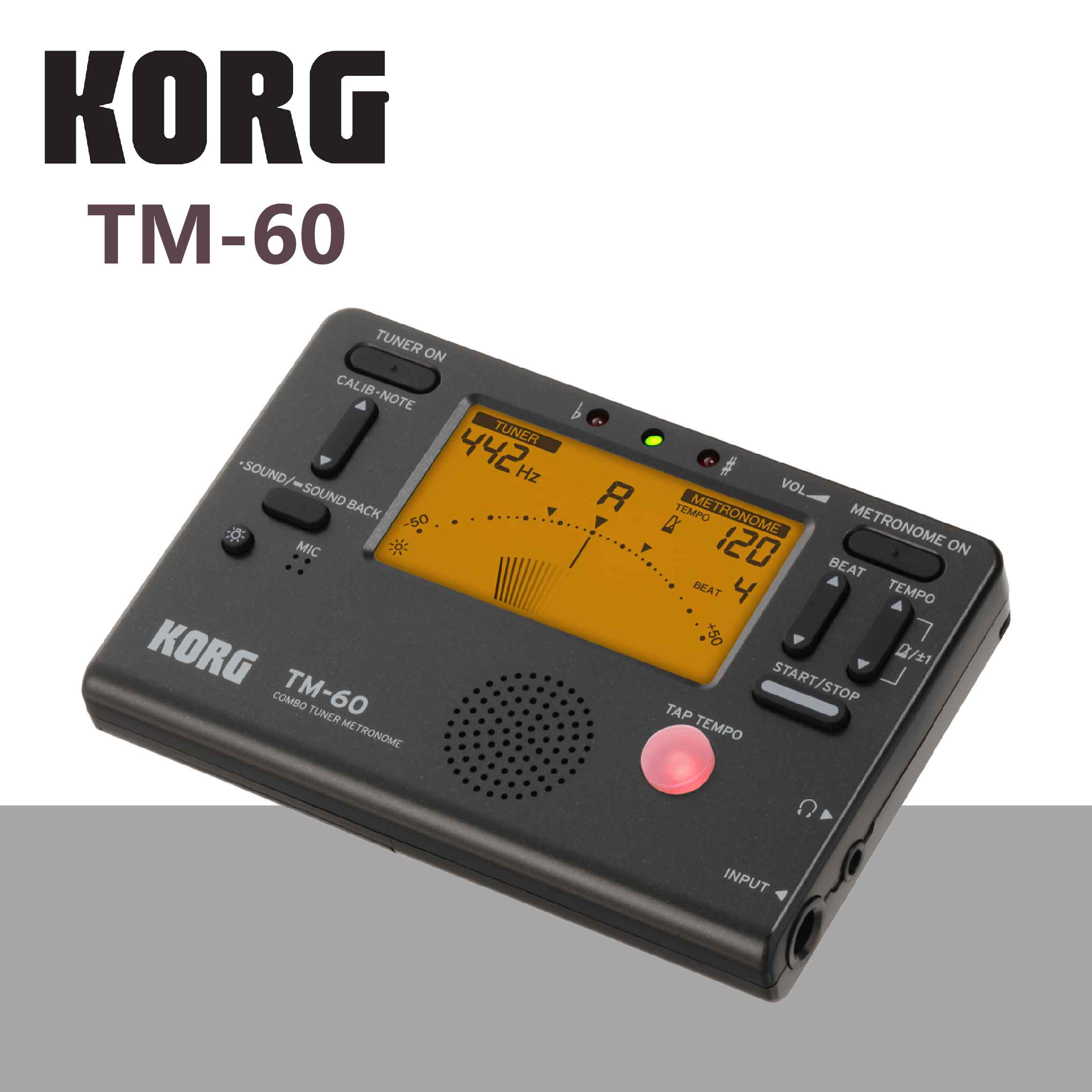 【非凡樂器】KORG【TM-60】調音節拍器/功能齊全/黑/公司貨保固