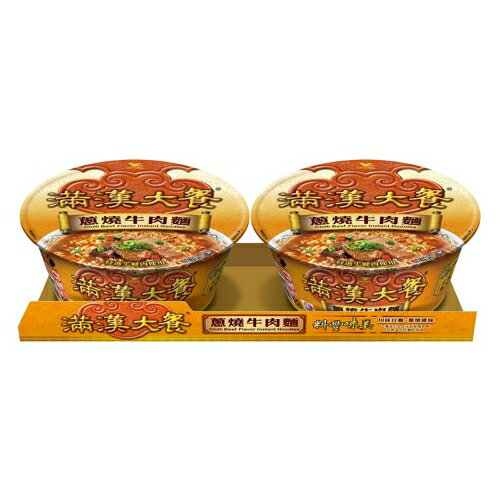 統一滿漢大餐碗麵系列(蔥燒牛/珍味牛/蔥燒豬)(2碗/組)【愛買】 2