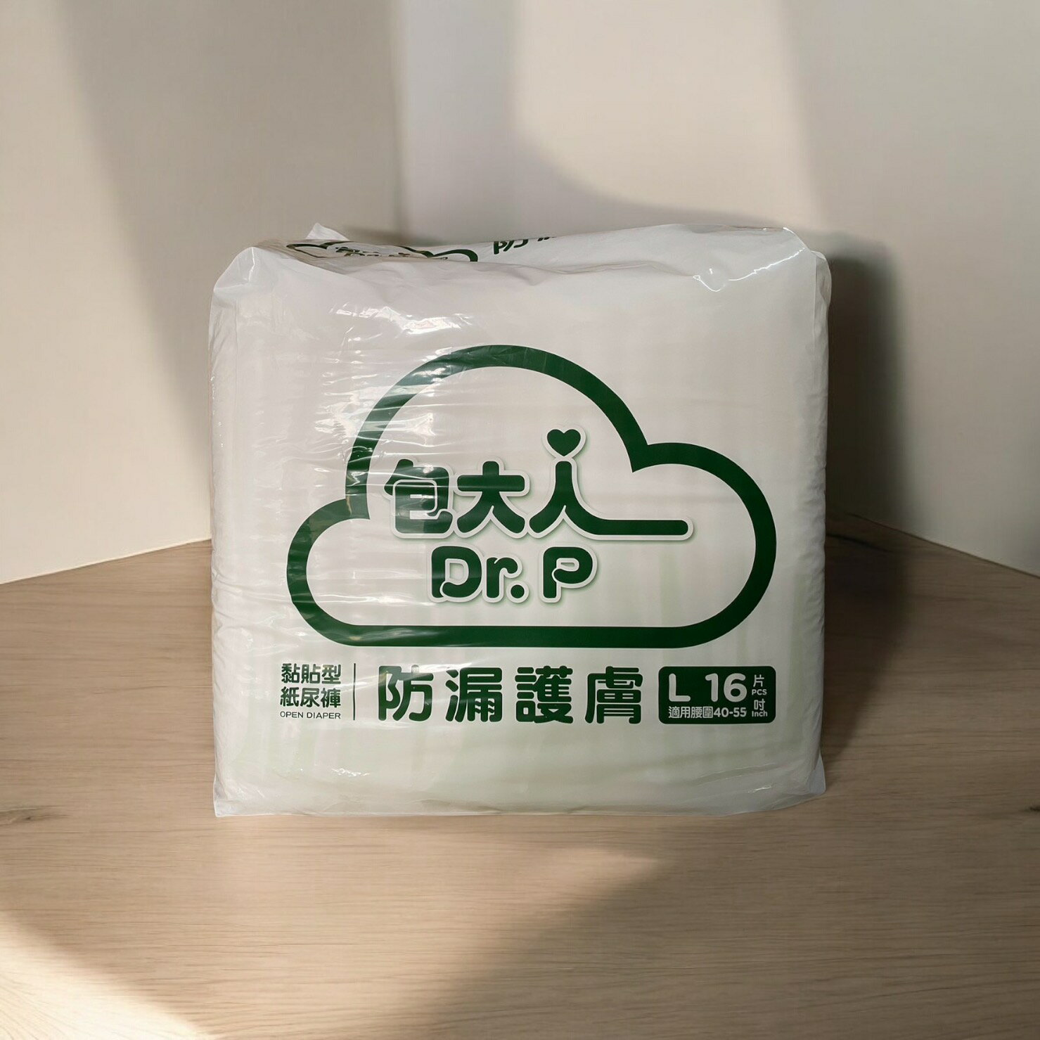 包大人 成人紙尿褲-防漏護膚L(腰圍40-55吋)16片x4包(箱購)